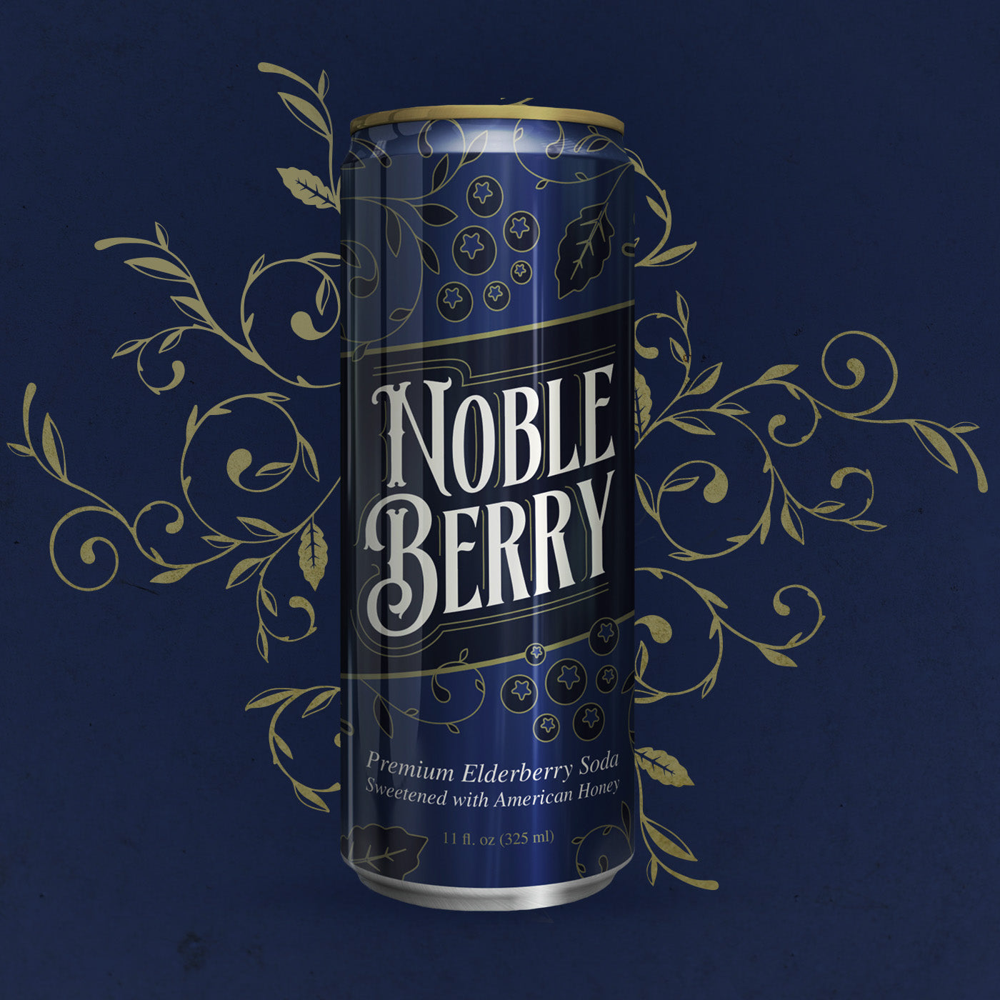 NobleBerry Elderberry Premium Soda - 12 Pack Case