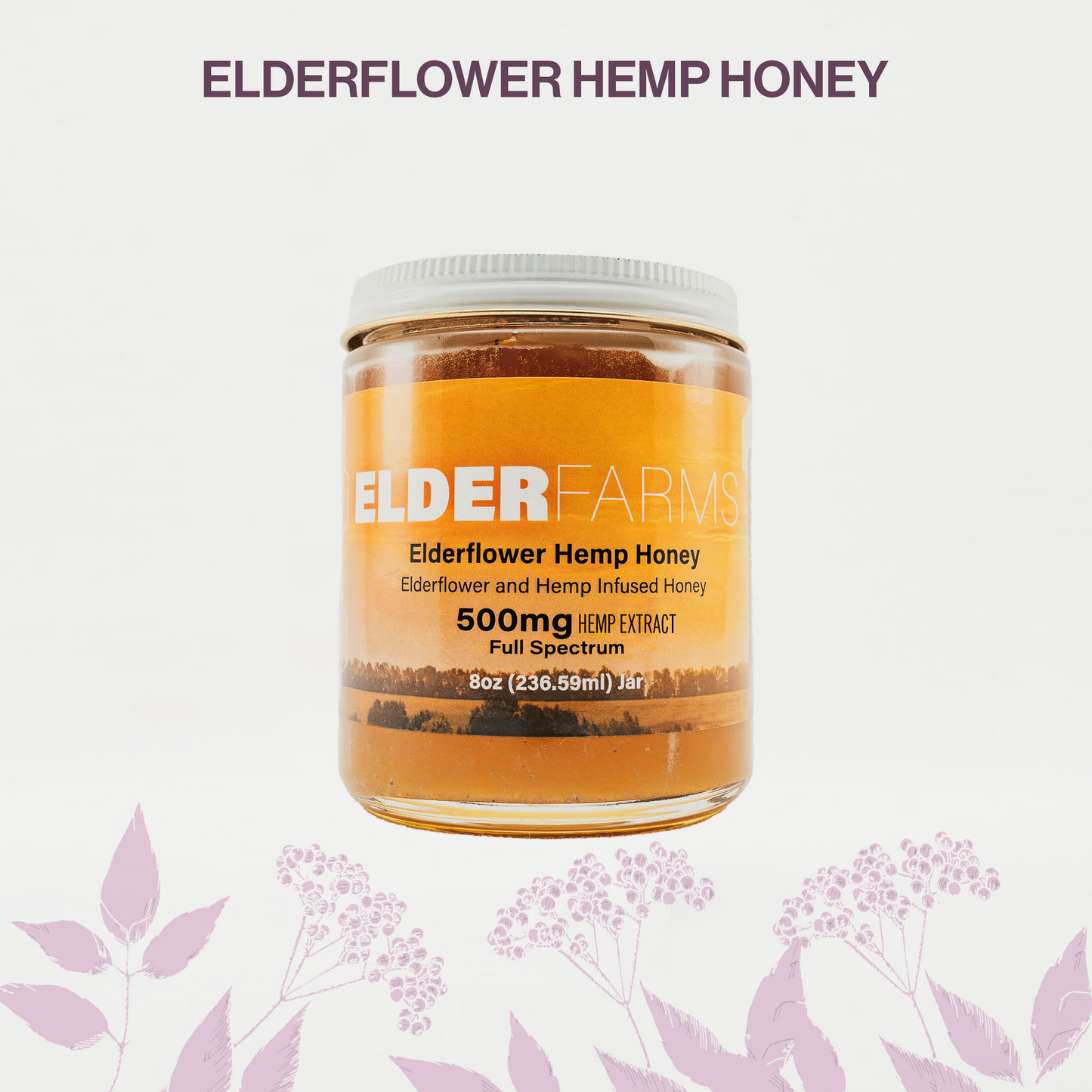 Elderflower Hemp Honey - 12 Pack (Wholesale Case)