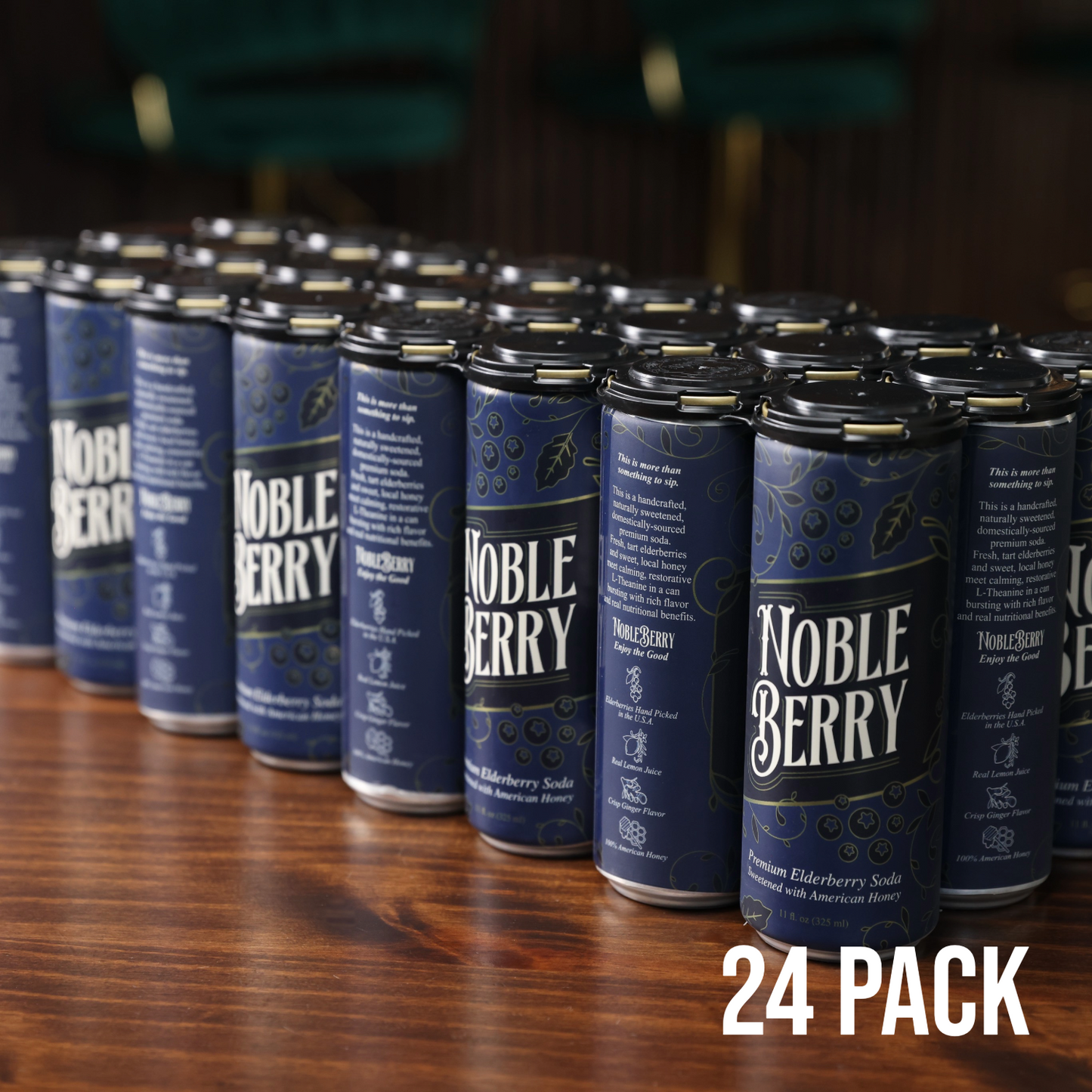 NobleBerry Elderberry Premium Soda - 24 Pack Case