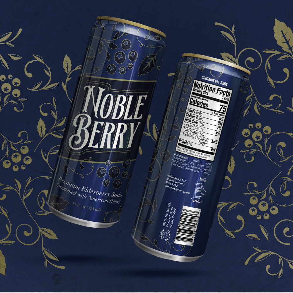 
                  
                    Noble Berry Elderberry Premium Soda - 12 Pack Case
                  
                