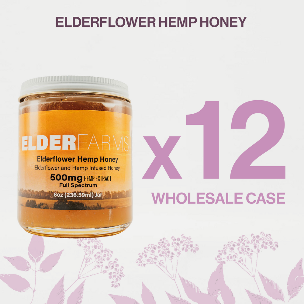 Elderflower Hemp Honey - 12 Pack (Wholesale Case)