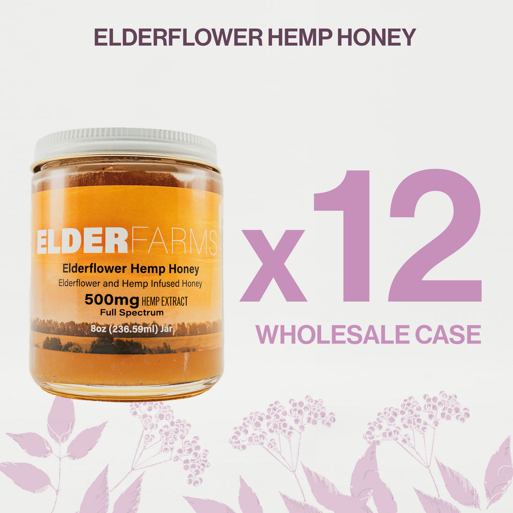 
                  
                    Elderflower Hemp Honey - 12 Pack (Wholesale Case)
                  
                