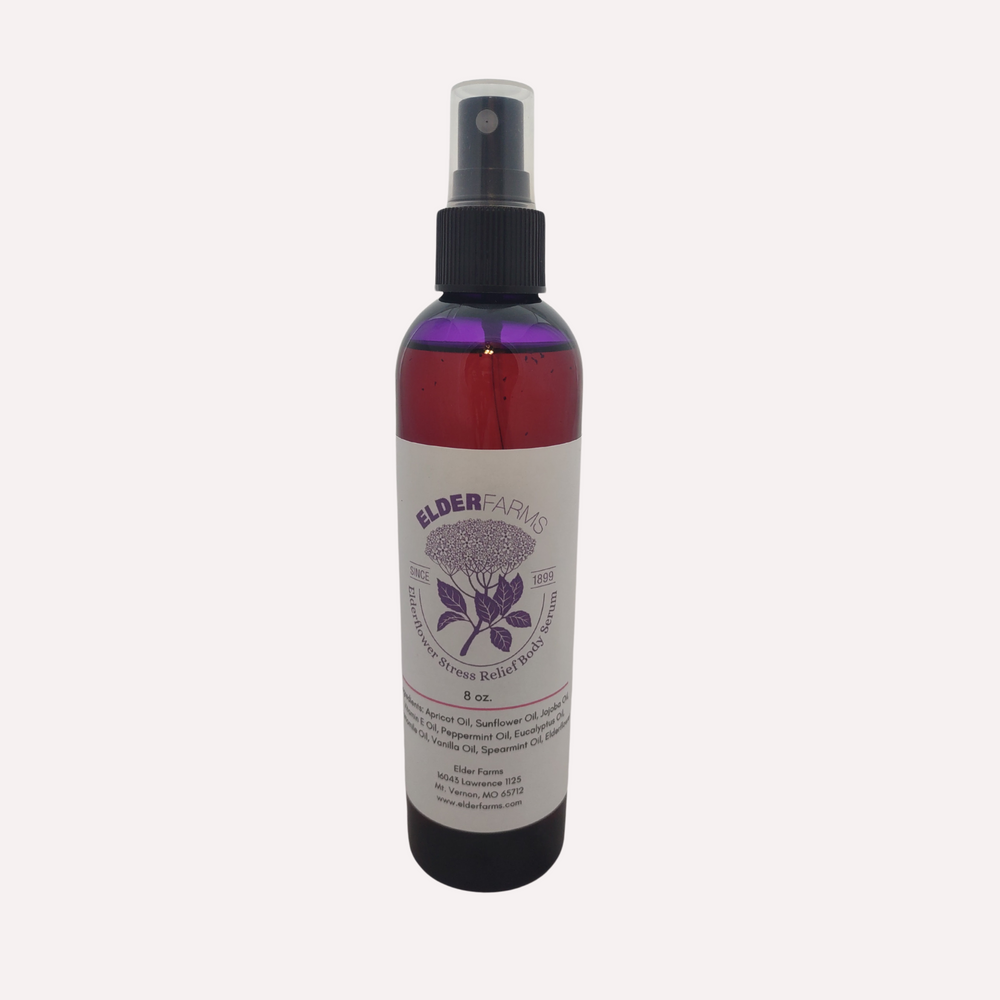 Elderflower Stress Relief Body Serum 8oz.