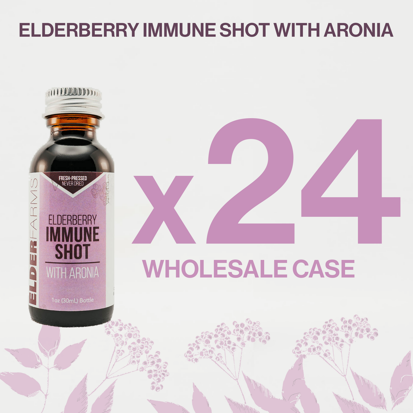 
                  
                    Elderberry Immune Shot with Aronia - 24 Pack (Wholesale Case)
                  
                